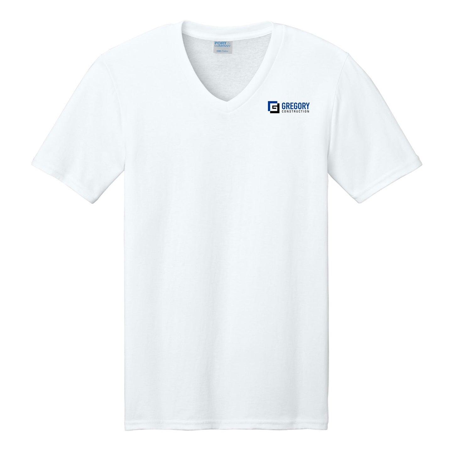 Gregory Construction - Port & Co Core Cotton V-Neck Tee (Unisex)