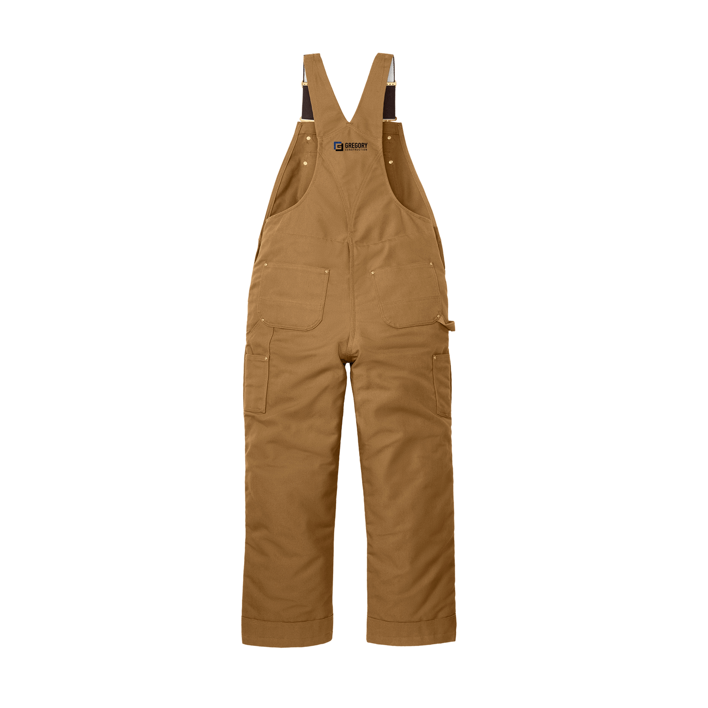 Gregory Construction - Tall Firm Duck Insulated Bib Overalls with adjustable suspenders and multi-compartment pockets.