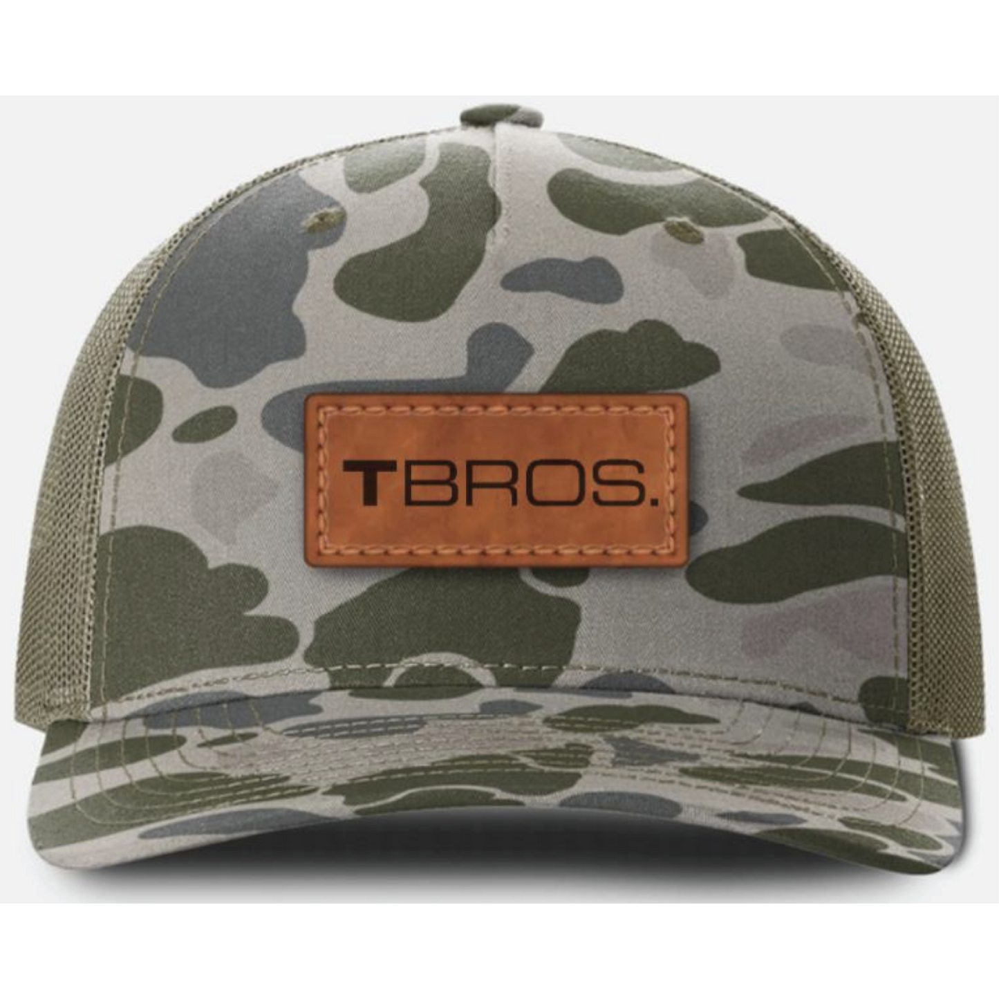 Tull Brothers - 5 Panel Leather Patch Trucker Cap