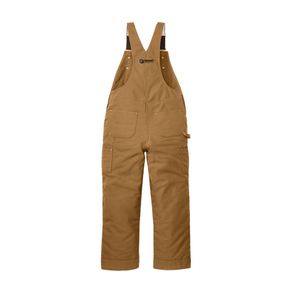 Gregory Construction - Tall Firm Duck Insulated Bib Overalls with adjustable suspenders and multi-compartment pockets.