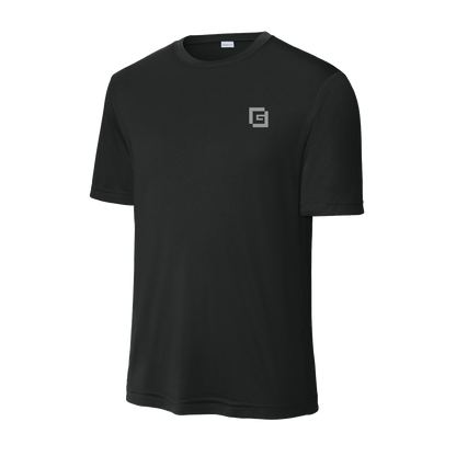Gregory Construction - Tall PosiCharge Competitor Tee in black, lightweight, moisture-wicking, and breathable fabric.