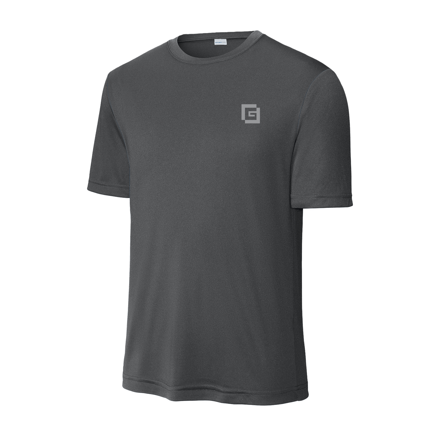 Gregory Construction - Tall PosiCharge Competitor Tee in dark gray, lightweight polyester with moisture-wicking technology.