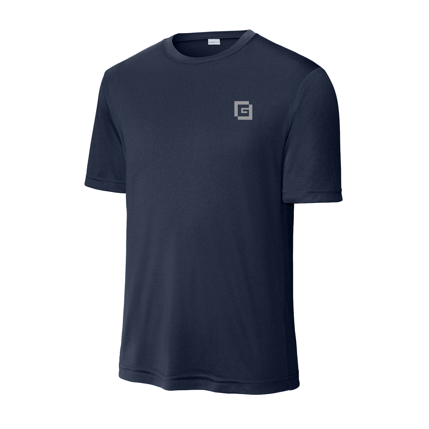Gregory Construction - Tall PosiCharge Competitor Tee in navy color, lightweight and moisture-wicking fabric.